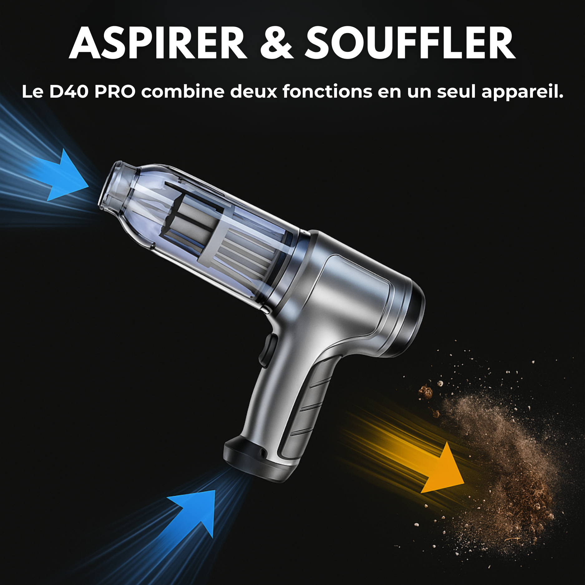 D40 PRO™ – L'Aspirateur Sans Fil Ultime