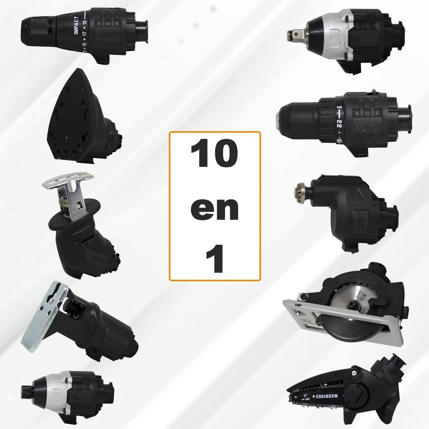 Gold Impact™ | Mallette à outils électrique multifonction 10 en 1.